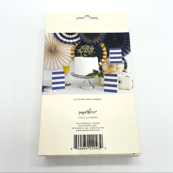 Wedding Table Numbers 24 Folded 2-sided Paper - Picture 4 of 6